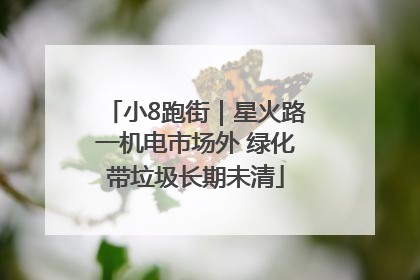 小8跑街｜星火路一机电市场外 绿化带垃圾长期未清